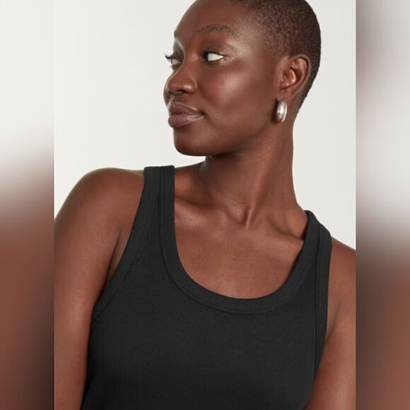 Everlane The 90s Ribbed Tank Dress MD Quiet Luxury Lagenlook Dark Romantic - Picture 6 of 14